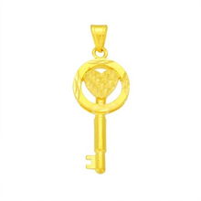 萃华金店心锁钥匙千足金吊坠评测 4.11克黄金精品，值得为爱“配钥匙”吗？